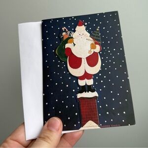 Vintage Christmas Santa Claus Holiday Card Unused Warren Kimble 2004